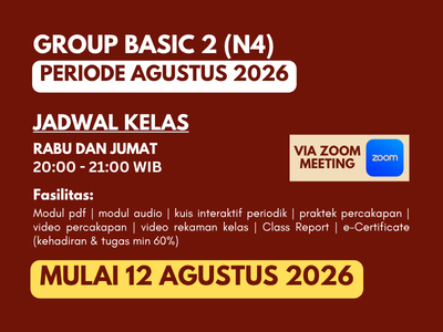 lp basic 2 agustus Kelas Group Basic 2 (N4)